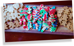 cabin Christmas cookies
